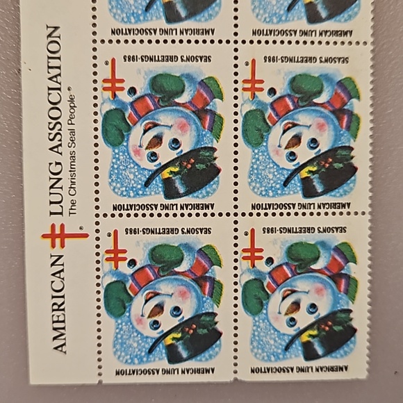 American Lung Association 'The Christmas Seal People' 1985 Snowman holiday - Picture 3 of 5